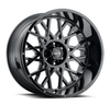 Set 4 18" Vision 412 Rocker Gloss Black 18x9 Wheels 8x6.5 (8x165.1) 12mm Rims
