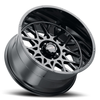 Set 4 18" Vision 412 Rocker Gloss Black 18x9 Wheels 8x6.5 (8x165.1) 12mm Rims