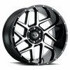 Set 4 20" Vision 360 Sliver Gloss Black Machined Face Wheels 20x10 5x150 -25mm