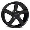 Set 4 22" Vision 472 Switchback Satin Black 22x9.5 Wheels 6x120 30mm Street Rims
