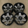 Set 4 20" Vision 363 Razor Gloss Black Milled Spoke Wheels 20x12 5x5 Rims -51mm