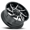 Set 4 17" Vision 422 Prowler Gloss Black Machined Face Wheels 17x9 5x5.5 12mm