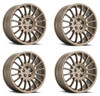 Set 4 17" Vision Street 477 Monaco Bronze Wheels 17x7 5x4.25 (5x108) Rims 38mm