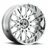 Set 4 24" Vision 412 Rocker Chrome 24x12 Wheels 6x5.5 (6x139.7) -51mm Rims