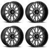 Set 4 20" Vision 412 Rocker Anthracite Satin Black Lip Wheels 20x9 5x5.5 12mm