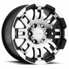 Set 4 16" Vision HD 375 Warrior Gloss Black Machined Face Wheels 16x6 8x6.5 0mm