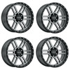 Set 4 17" Vision 354 Manx 2 Satin Grey 17x9 Wheels 8x6.5 (8x165.1) 12mm Rims