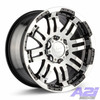 Set 4 20" Vision 375 Warrior Gloss Black Machined Face Wheels 20x9 6x135 25mm