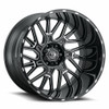 20" Vision Off-Road 404 Brawl Gloss Black Milled Spoke Wheel 20x9 6x5.5 Rim 12mm