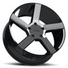 20" Vision Street 472 Switchback Gloss Black Machined Face Wheel 20x9 6x132 30mm