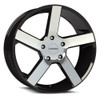 20" Vision Street 472 Switchback Gloss Black Machined Face Wheel 20x9 6x132 30mm