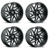 Set 4 20" Vision Off-Road 361 Spyder Satin Black Wheels 20x9 5x150 12mm Rims