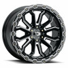 Set 4 17" Vision 405 Korupt Gloss Black Milled Spoke 17x9 Wheels 8x170 12mm Rims