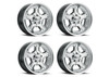 Set 4 15" Vision Muscle 147 Daytona Hyper Silver Wheels 15x7 5x4.75 Rims -7mm