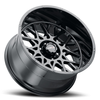 Set 4 22" Vision 412 Rocker Gloss Black 22x12 Wheels 5x5 (5x127) -51mm Rims