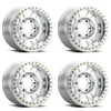 Set 4 17" Vision 398 Manx Forged Beadlock Machined 17x9.5 Wheels 6x6.5 (6x165.1) -18mm Rims