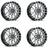 Set 4 18" Vision 474 Recoil Gloss Black Machined Face 18x8 Wheels 5x4.25 (5x108) 38mm Rims