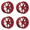 Set 4 Asanti Black ABL-37 Monarch 20x10.5 5x115 Candy Red Wheels 20" 20mm Rims