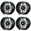 Set 4 Moto Metal MO992 Folsom 20x10 8x170 Gloss Black Milled Wheels 20" -18mm