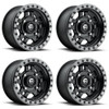 Set 4 14" Fuel UTV D917 Anza Beadlock 14x7 4x156 Matte Black Wheels 38mm Rims