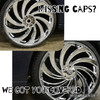 4 Chrome Center Caps Kit M14x1.5 Lugs fits Any Wheel 5x110 5x112 5x4.5 5x120 5x5