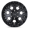 Set 4 Black Rhino Ozark 17x9.5 6x5.5 Matte Black Wheels 17" -18mm Rims