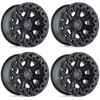 Set 4 Black Rhino Ozark 17x9.5 6x5.5 Matte Black Wheels 17" -18mm Rims