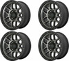 Set 4 KMC KM544 Mesa 20x9 8x170 Satin Black With Gray Tint Wheels 20" 18mm Rims
