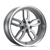 18" Ridler 608 18x9 Grey W Milled Spokes & Diamond Lip 5x4.5 Wheel 0mm Rim