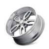 18" Ridler 608 18x9 Grey W Milled Spokes & Diamond Lip 5x4.5 Wheel 0mm Rim
