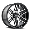 17" Ion 147 17x9 Black Machined 8x170 Wheel 0mm For Ford Truck Rim