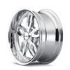 20" Ridler 608 20x8.5 Chrome 5x5 Wheel 0mm Rim For Jeep Chevy GMC