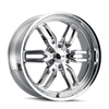 22" Ridler 609 22x9.5 Chrome 6x5.5 Wheel 30mm Rim For Chevy GMC Ram Cadillac