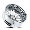 22" Cali Off-Road Invader Dually 22x8.25 Chrome 8x6.5 Wheel -192mm Rear Rim