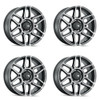 Set 4 20" Ion 146 20x9 Matte Black W Machined Dart Tint 8x170 Wheels 0mm Rims