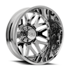 22" Cali Off-Road Invader Rear Dually 22x8.25 Chrome 8x6.5 Wheel -232mm Rim