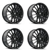 Set 4 18" Mazzi Jinx 18x8 Gloss Black 5x120 Wheels 40mm Car Suv Rims