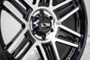 Set 4 20" Ion 147 20x9 Black Machined 6x5.5 Wheels 18mm Truck Suv 6 Lug Rims