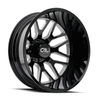 24" Cali Off-Road Invader Rear Dually 24x8.25 Black Milled 8x6.5 Wheel -232mm 24" Cali Off-Road Invader Rear Dually 24x8.25 Black Milled 8x6.5 Wheel -232mm