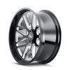 20" Cali Off-Road Invader 20x12 Gloss Black Milled Spokes 6x5.5 Wheel -51mm Rim