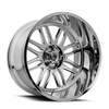 20" American Truxx Restless 20x10 Chrome 8x6.5 Wheel -25mm For Chevy GMC Ram Rim