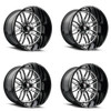 Set 4 20" American Truxx Restless 20x10 Black Machined 6x135 Wheels -25mm Rims