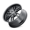 Set 4 22" Ridler 609 22x9.5 Matte Black 6x5.5 Wheels 30mm Rims For Chevy GMC Ram