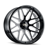 Set 4 20" Cali Off-Road Invader 20x12 Gloss Black Milled Spokes 6x5.5 Rims -51mm