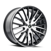 Set 4 22" Kraze Double Down 22x8.5 Black Machined 5x115 5x120 Wheels 38mm Rims