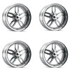 Set 4 18" Ridler 608 18x8 Chrome 5x4.5 Wheels 0mm Rims For Ford Jeep Truck