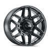 Set 4 17" Ion 146 17x9 Gloss Black 8x6.5 Wheels 0mm Rims For Chevy Ford