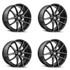Set 4 18" Touren TR94 18x8 Brushed w/ Dark Graphite Window 5x112 Wheels 35mm
