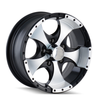 Set 4 15" Ion 136 15x6 Black Machined 6x5.5 Wheels 0mm Rims