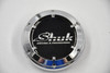 Shuk Chrome w/ Black & Chrome Logo Wheel Center Cap Hub Cap (U)8B656 2.625" Shuk Driving & Enginering Snap in